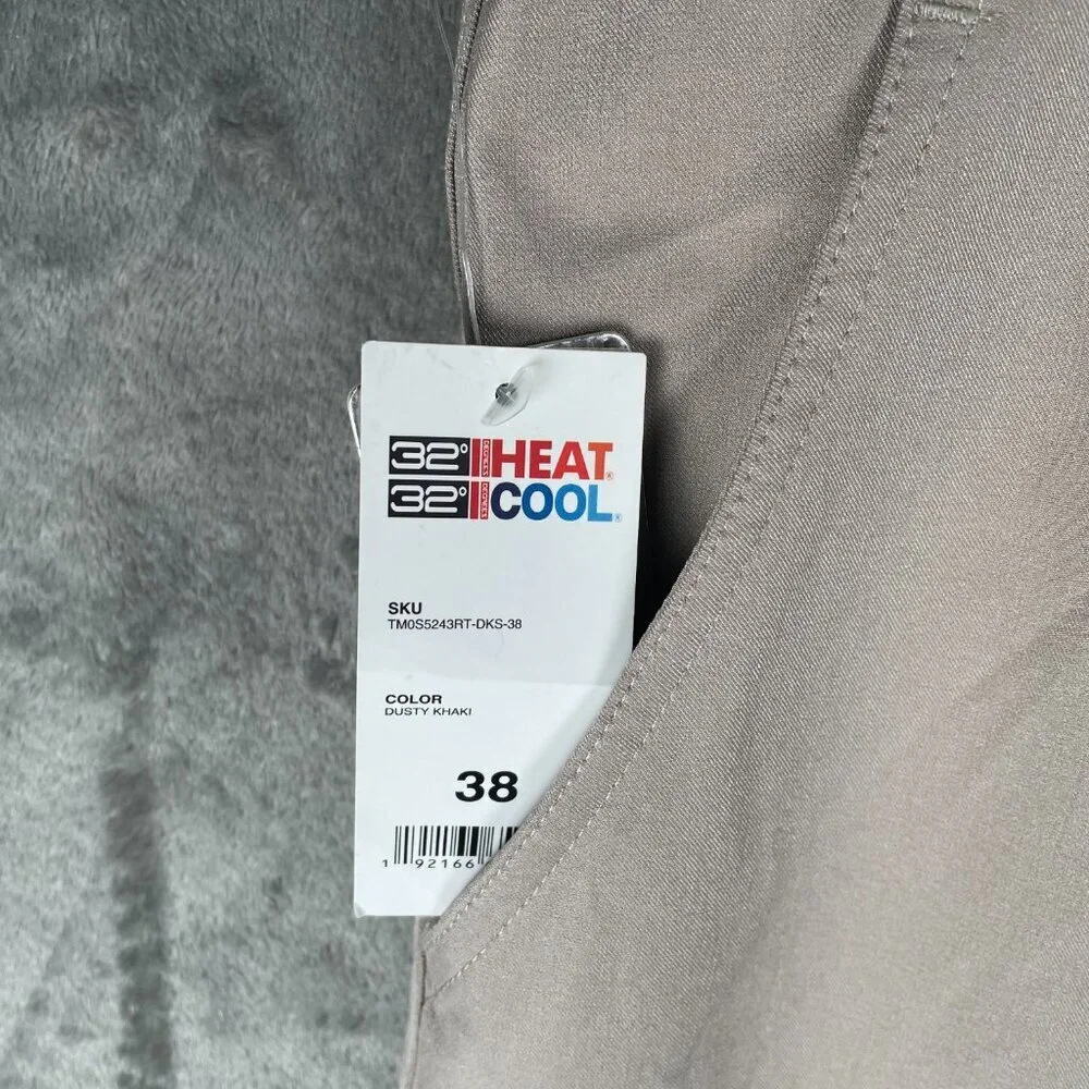 32 Degrees Heat Cool Performance Pants Men’s 38 Dusty Khaki Stretch Lightweight